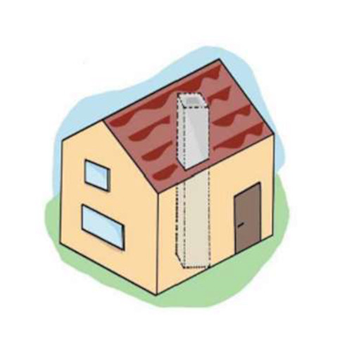 Durch einen Kamin im Haus